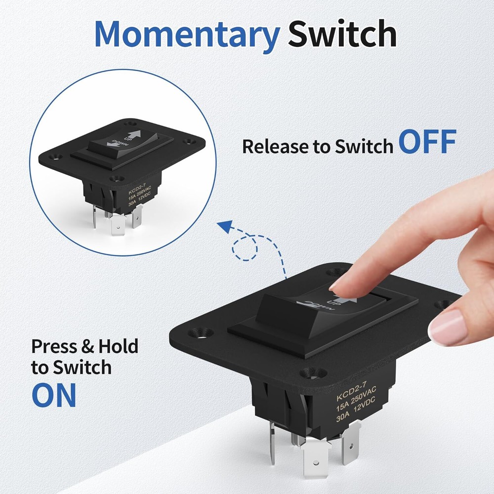 up down Momentary Reverse Polarity Switch 12V 30A DPDT Polarity Reversing Switch