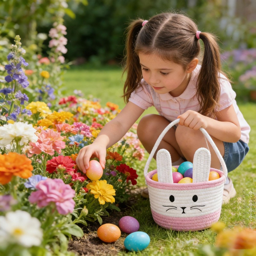 Easter Baskets for Kids, Easter Basket, Easter Bunny Baskets with Handle for ...