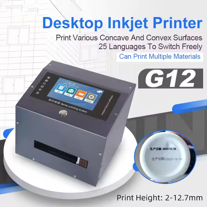 Desktop inkjet printer surface printing bottle batch number production date