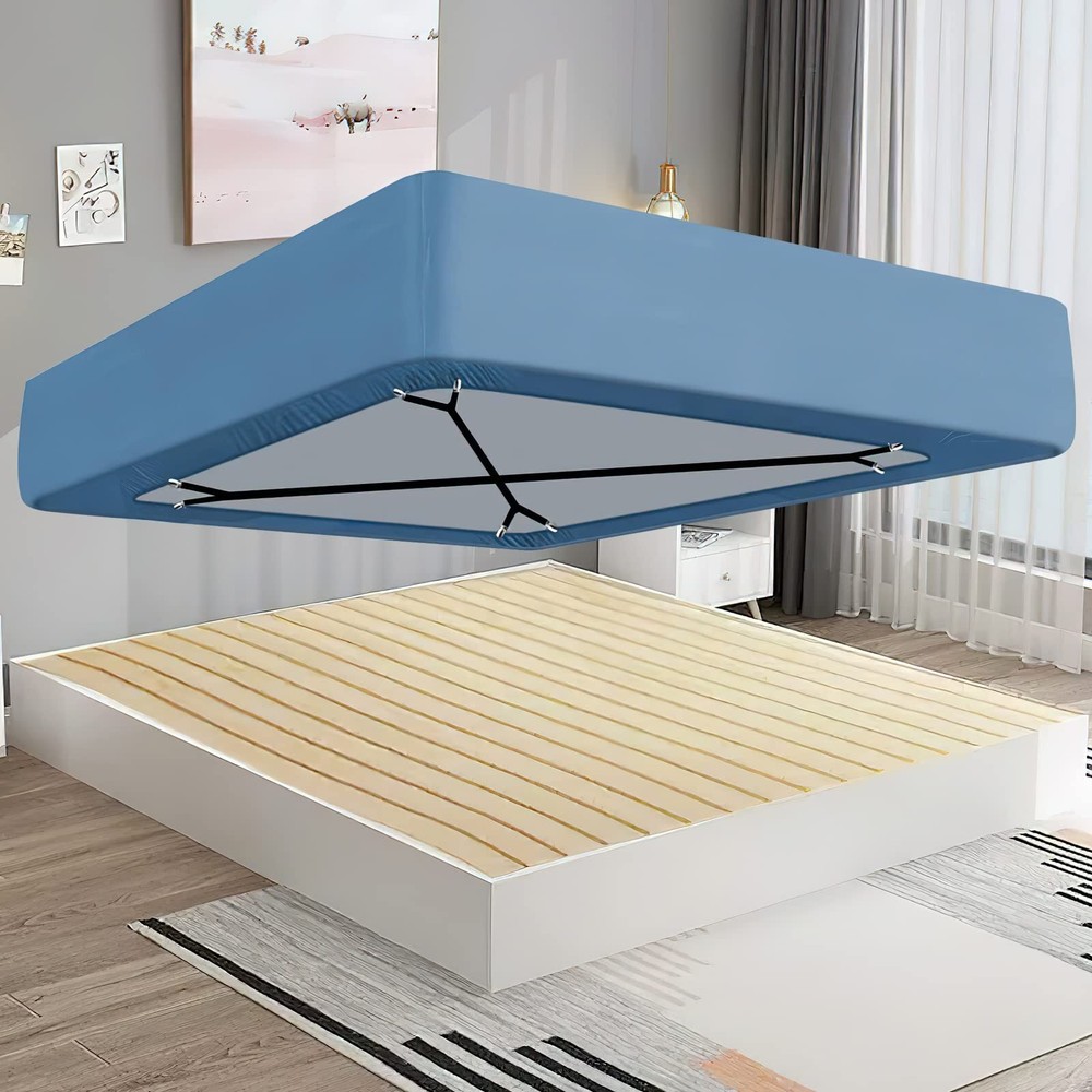 Bed Sheet Fasteners Straps - 4 Pack Adjustable Bed Sheet Holder Strap for Bed...