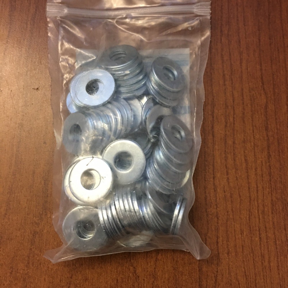 Devco 6702 Zinc Plated Flat Washers 1/4" 72 Washers In Bag