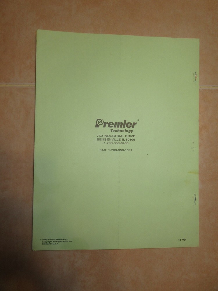 Gottlieb BELL RINGER Redemption Arcade Original Manual Including Schematics