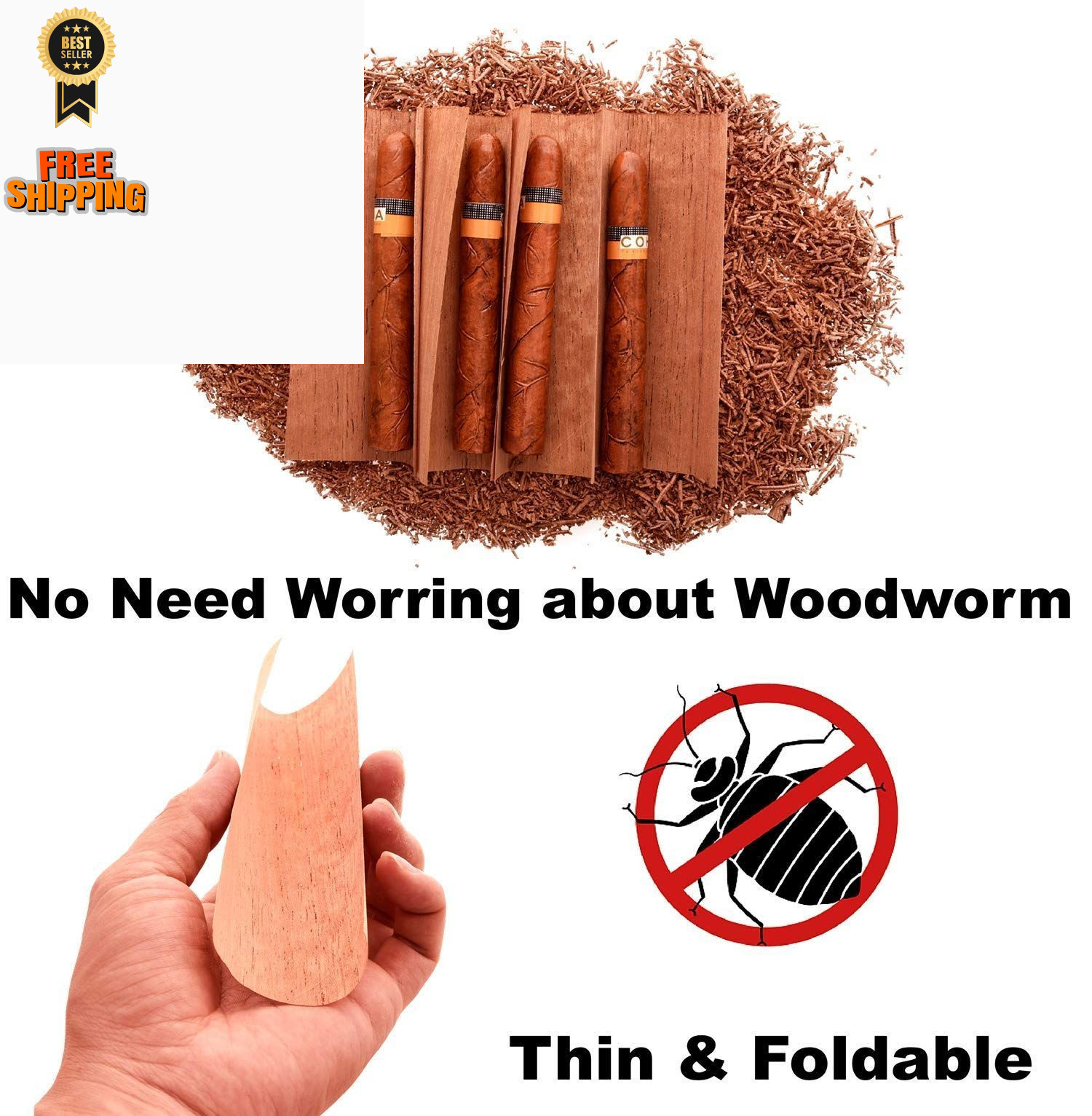 50PACK Cedar Sheets for Cigars Humidor, 50 Count (Pack of 1), 50pc