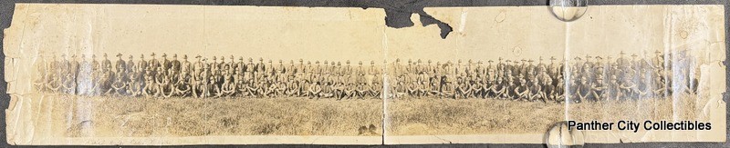 WWI Era Panoramic Photo Fort Sill Lawton Oklahoma Field Artillery Call Army