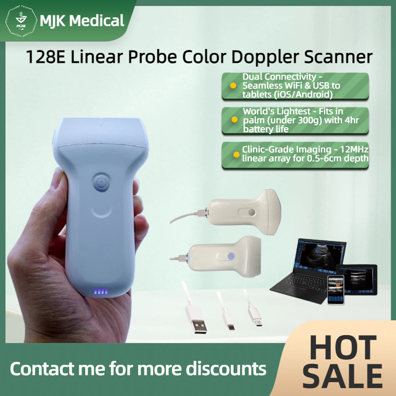 WiFi/USB Handheld Ultrasound - Linear Probe Color Doppler Scanner