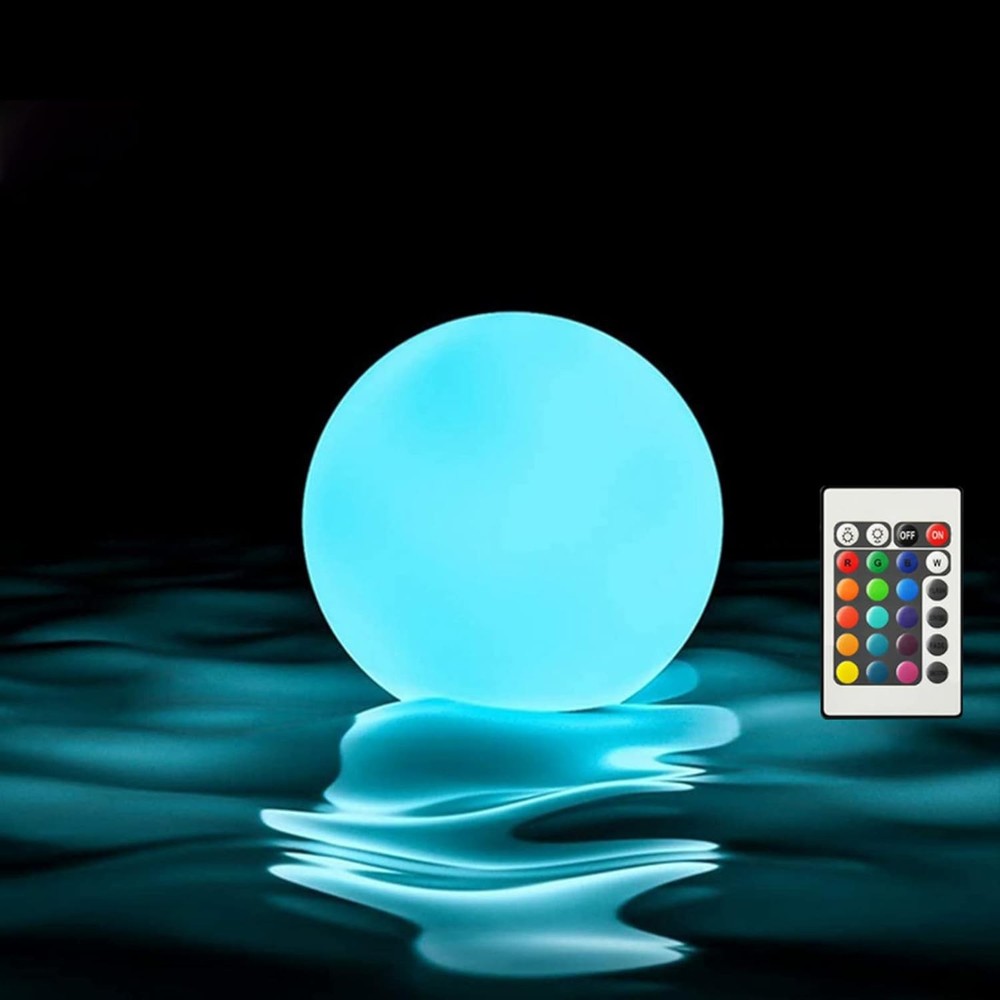 Borelor Floating Pool Lights,3-Inch USB Rechargeable & Remote 3Inch, White