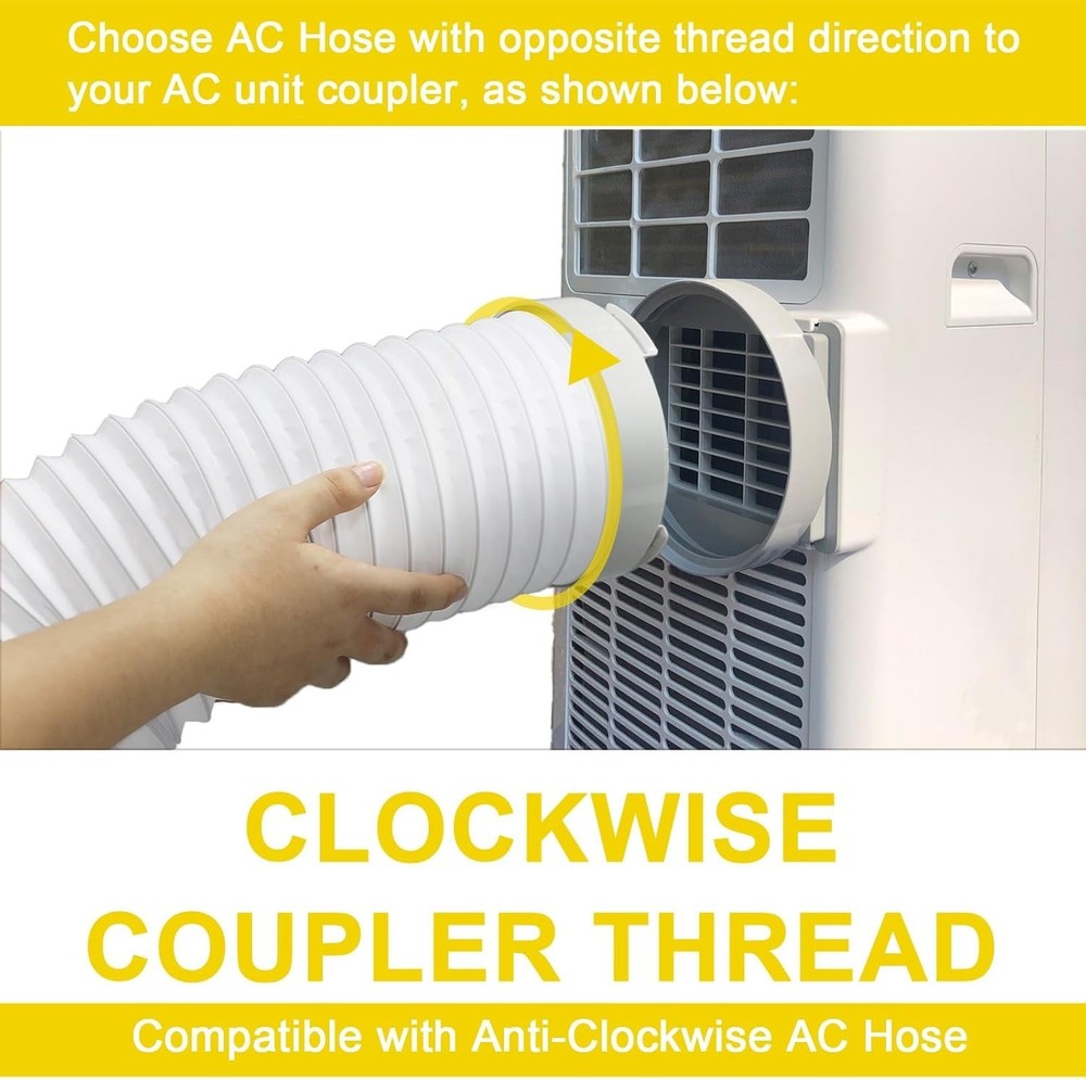 Portable Air Conditioner Hose 5.9 Diameter Anti-Clockwise Thread Universal Ac