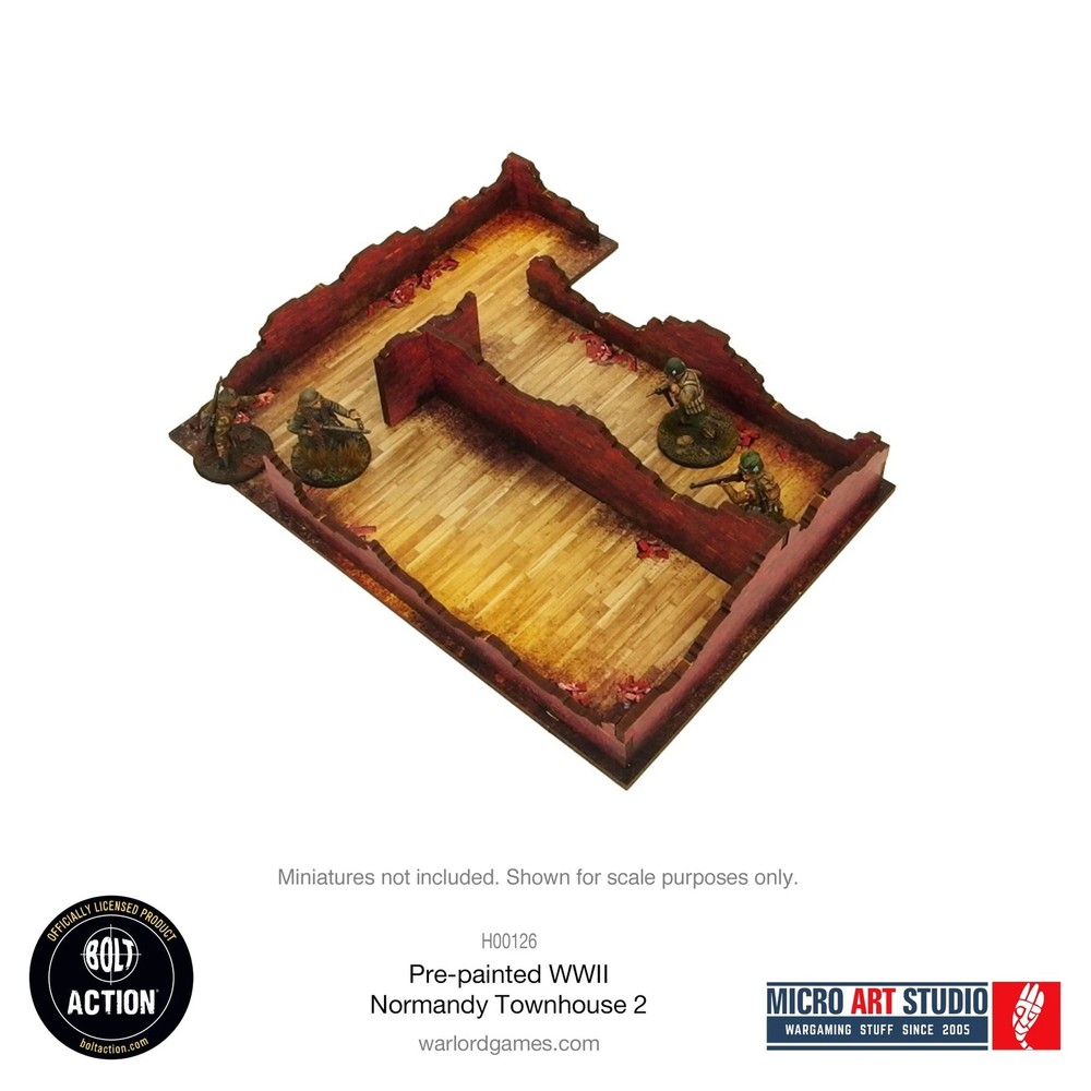Micro Art Studio: WW2 Normandy Townhouse 2 HDF Prepainted Terrain