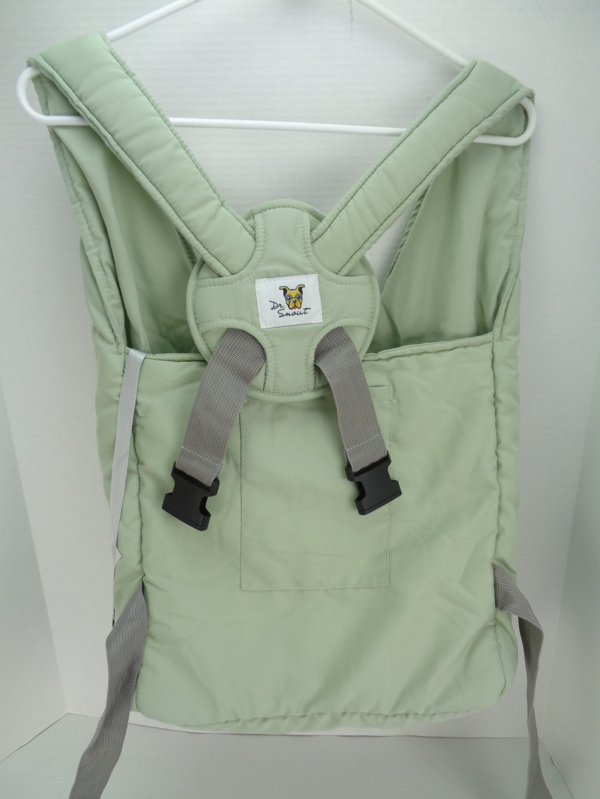 Dr. Snout Dog Sling Carrier Light Green 0-15 lb DSC001 Adjustable Front Pouch