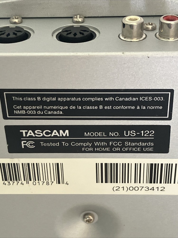USED Tascam Frontier US-122 2-channel USB Audio MIDI Interface UNTESTED READ