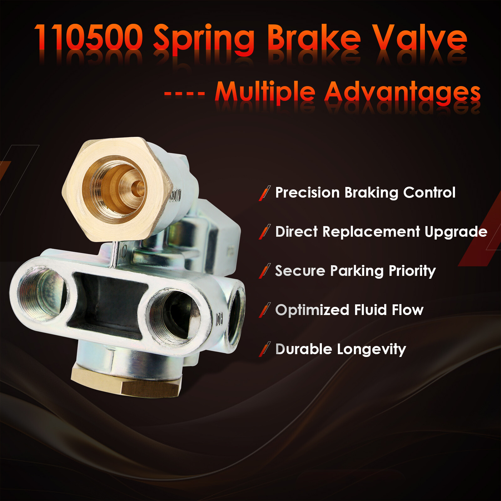 Trailer Spring Parking Brake Control Valve Replaces Sealco 110500 110500X 065438