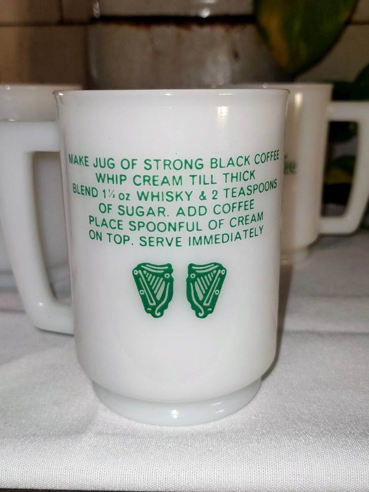 Irish Coffee Mugs Set 4 Rare