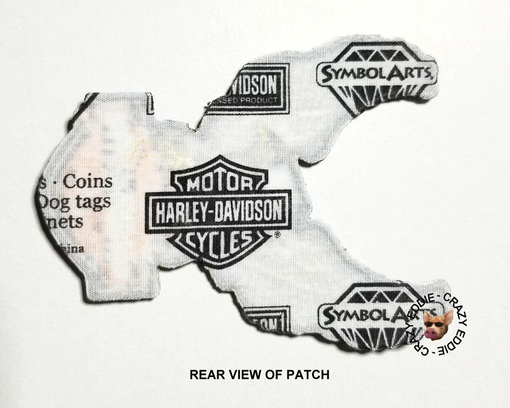 Harley Davidson® Embroidered Brown Up-Wing Eagle Bar & Shield Vest Patch Small