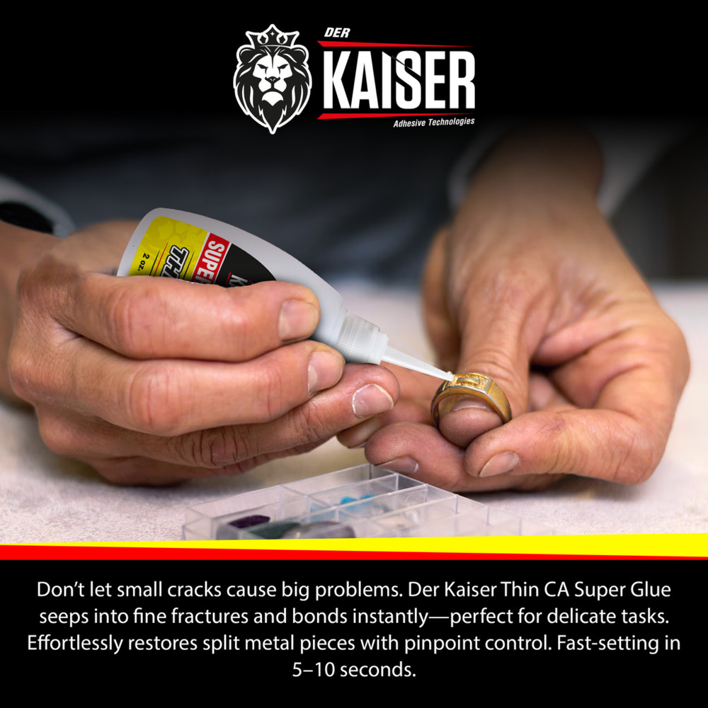 Der Kaiser Thin Cyanoacrylate (CA) Super Glue – 2 oz Bottle