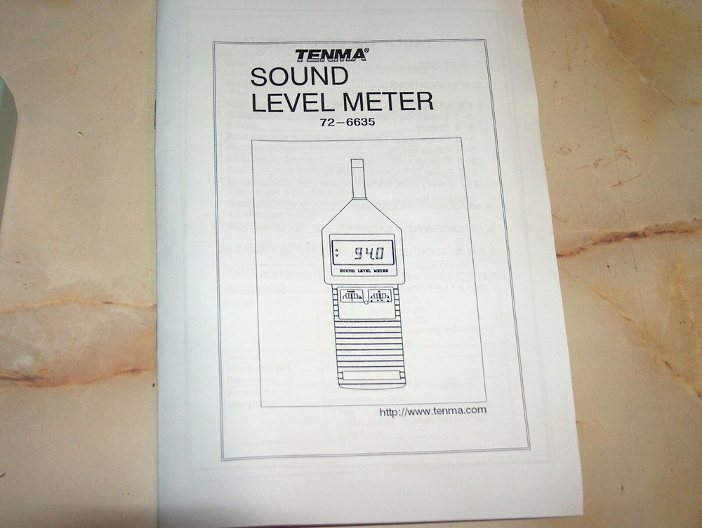 Tenma Model 72-6635 Sound Level Meter