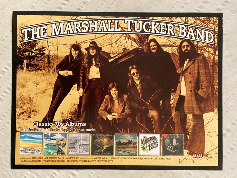 The Marshall Tucker Band 2003 2-Sided Promo Poster Album Catalog Stomping Room K