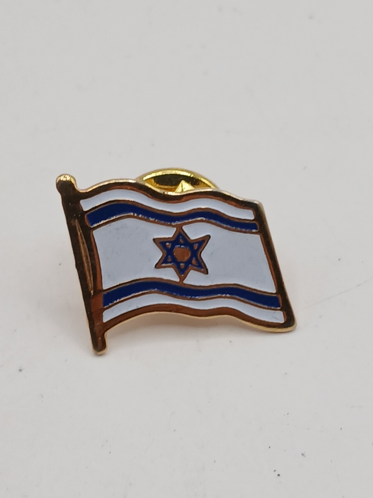 Israel Flag Enamel Lapel Pin Used Collectible with Free Shipping