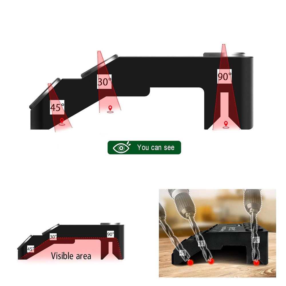 Adjustable Angled Drill Guide Jig 30° 45° 90°