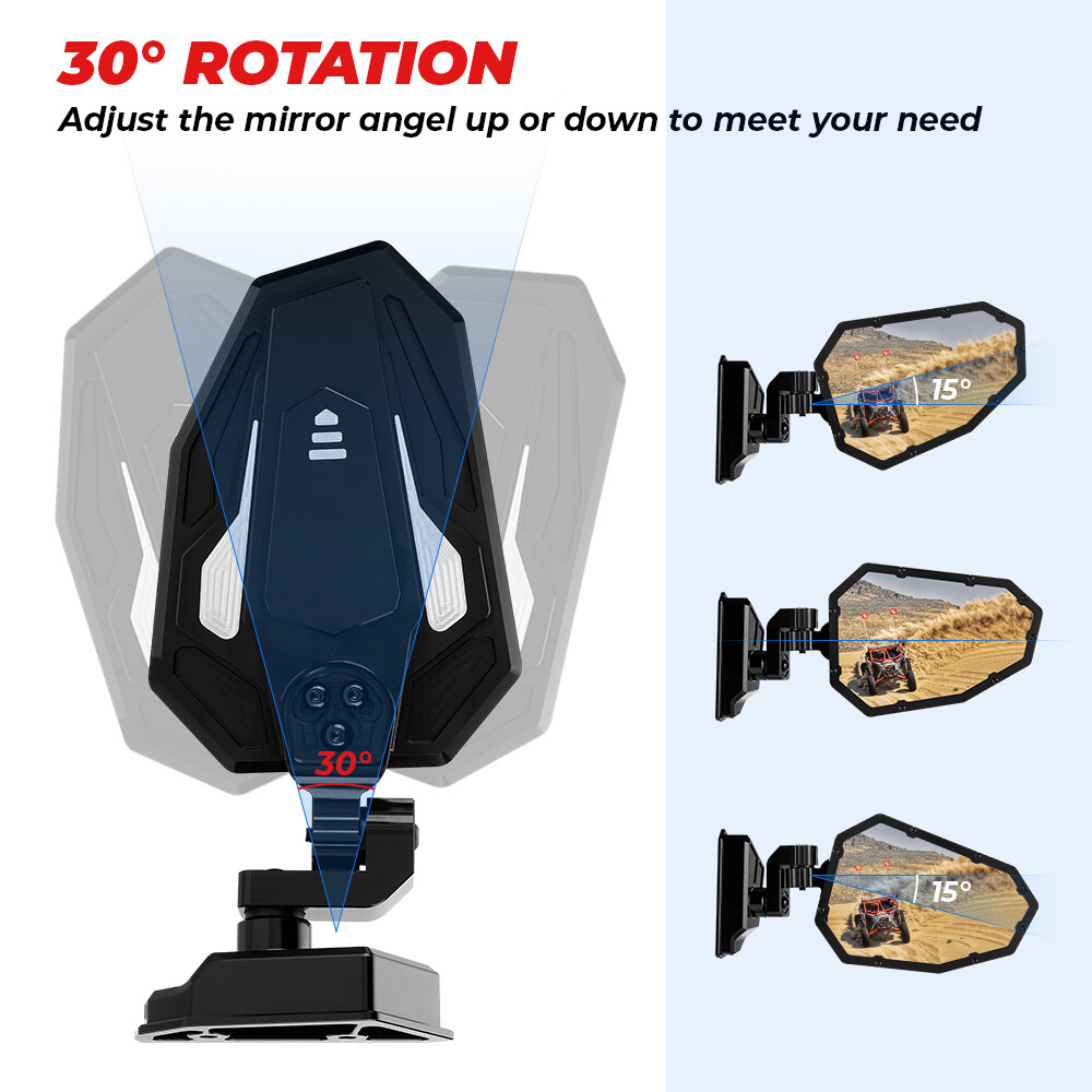 UTV Side View Mirror Alluminum For Can Am Maverick X3 Max Turbo 2017-2024