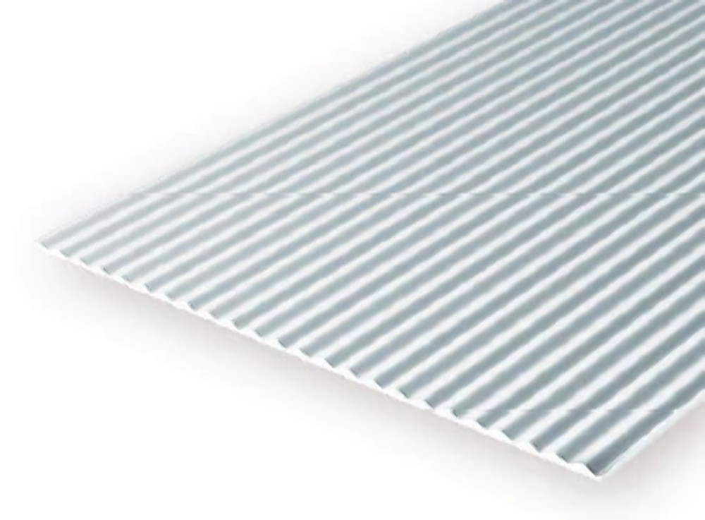 Evergreen Scale Models 4525 Corrugated Sheet Styrene .030" Spacing