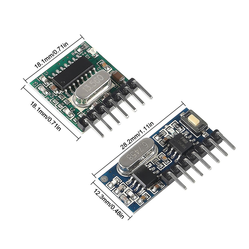 6 PCS 433mhz Wireless RF Transmitter Receiver 4 Channel Link Kit 1527 Code