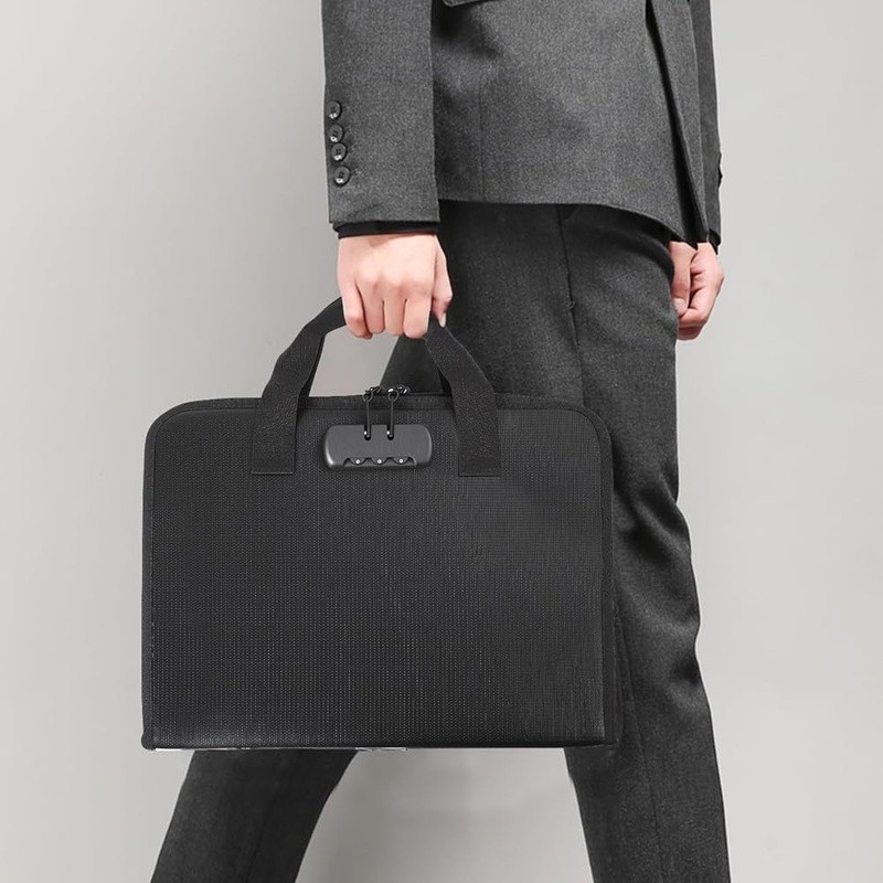 Fireproof Expanding File Organizer Portable Accordion Storage Folder Documents