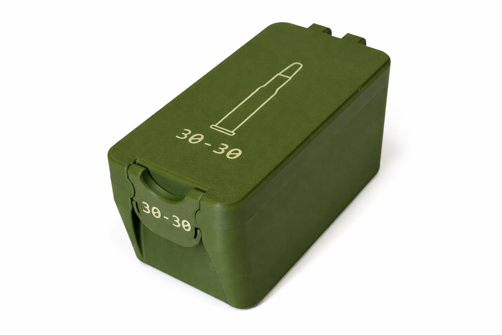 30-30 Win Ammo Box – 50 Rounds - Snap Close Storage Box | Fully Customizable