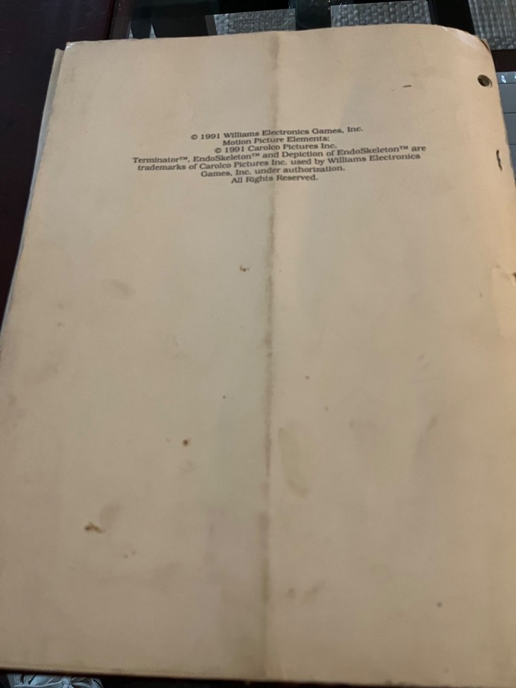 Terminator 2 Pinball Manual