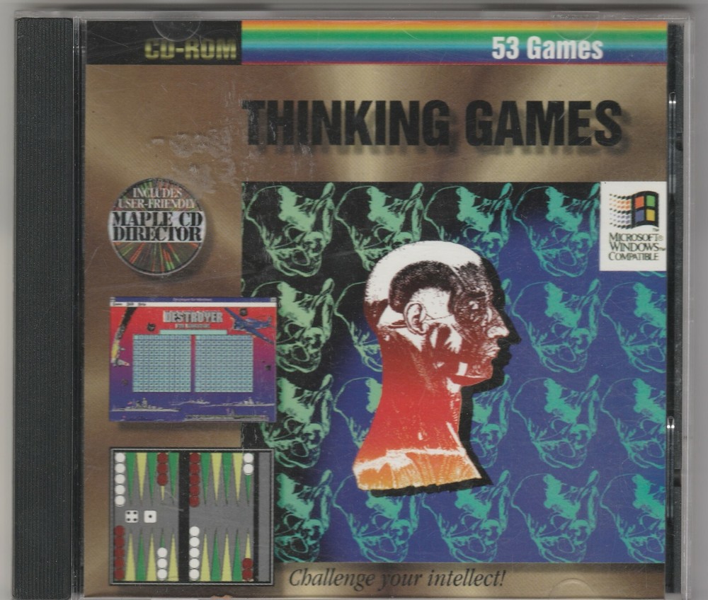 Thinking Games CD-Rom by Maple Maple ~ includes 53 games ~ 1995