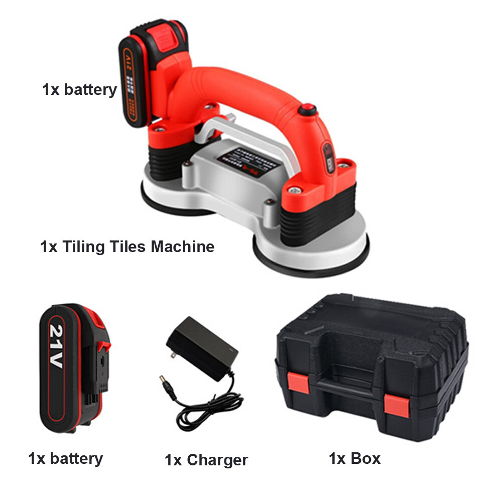Automatic Tile Machine Tiles Vibrator Floor Vibrator Leveling Tool w/ 2 Battery