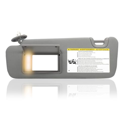 Driver Left Side Sun Visor Replacement Compatible with Toyota Gray(Left Driver)