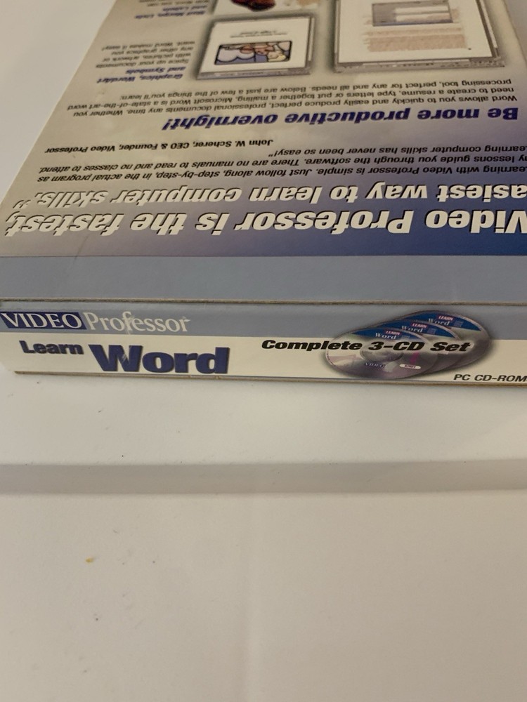 Video Professor Learn Word PC Software