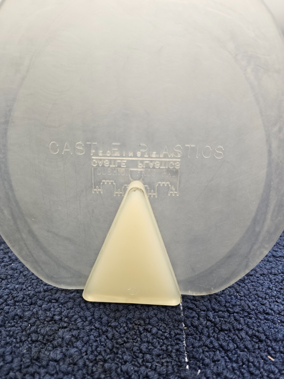 (QTY 2) Castle Plastics Clear Hard Rubber Horse Hoof Shoe Flat Pads