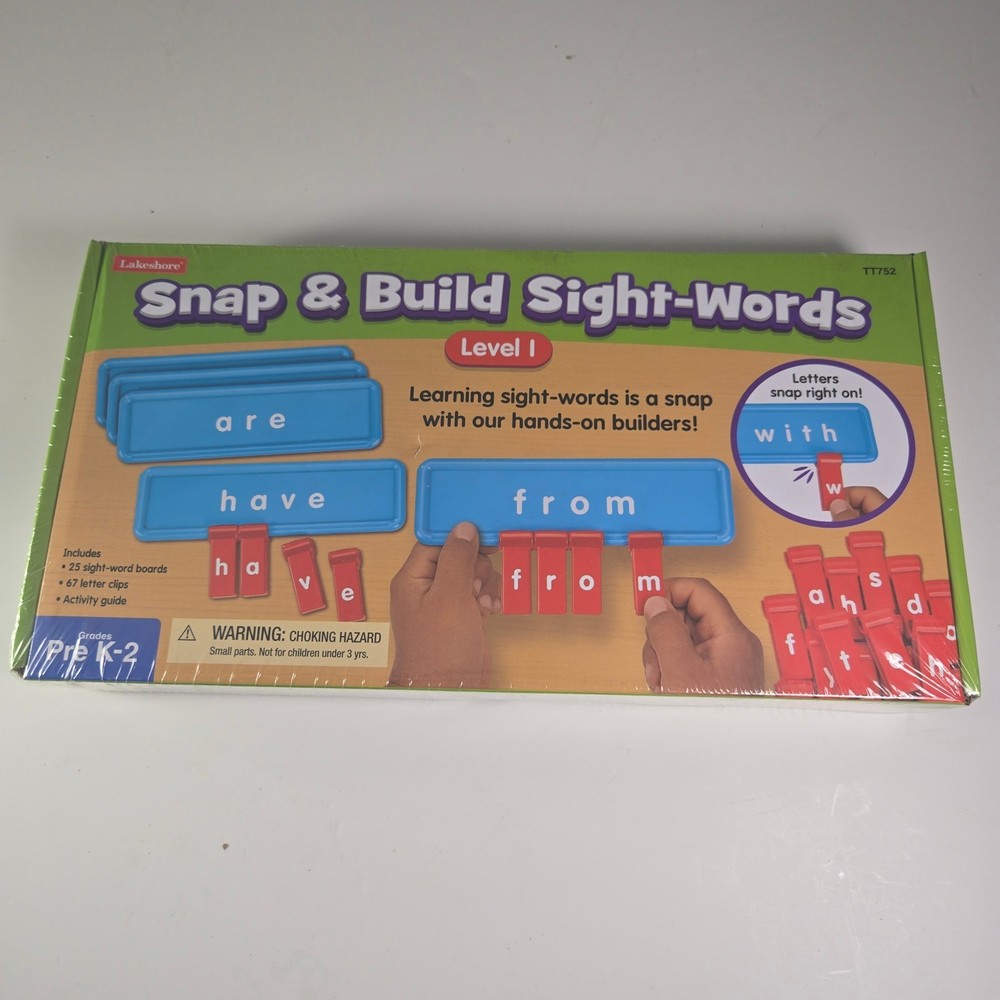 Lakeshore Snap & Build Sight Words Level 1 Educational Learning Game TT752