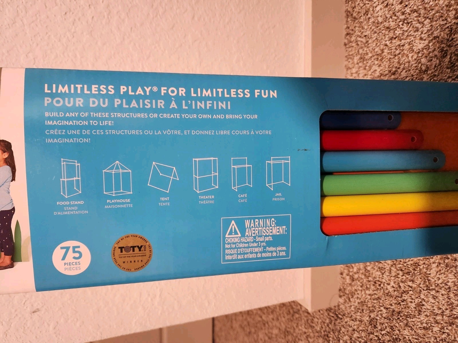 Antsy Pants build & play 75 pieces Poles and Connectors Set - Damaged Box