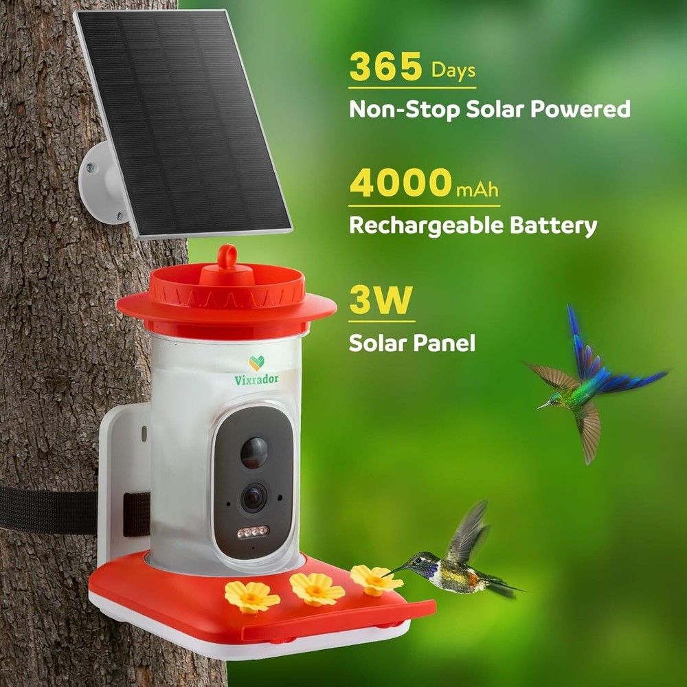 Vixrador smart hummingbird feeder combines advanced technology with practical de