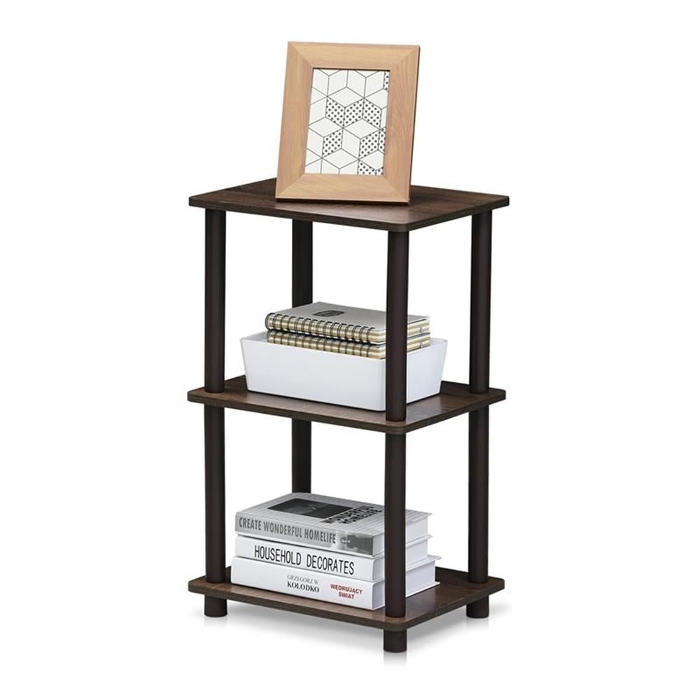 Engineered Wood 2 Space Shelf Walnut/Brown W/ Easy Assembly & Space Saving