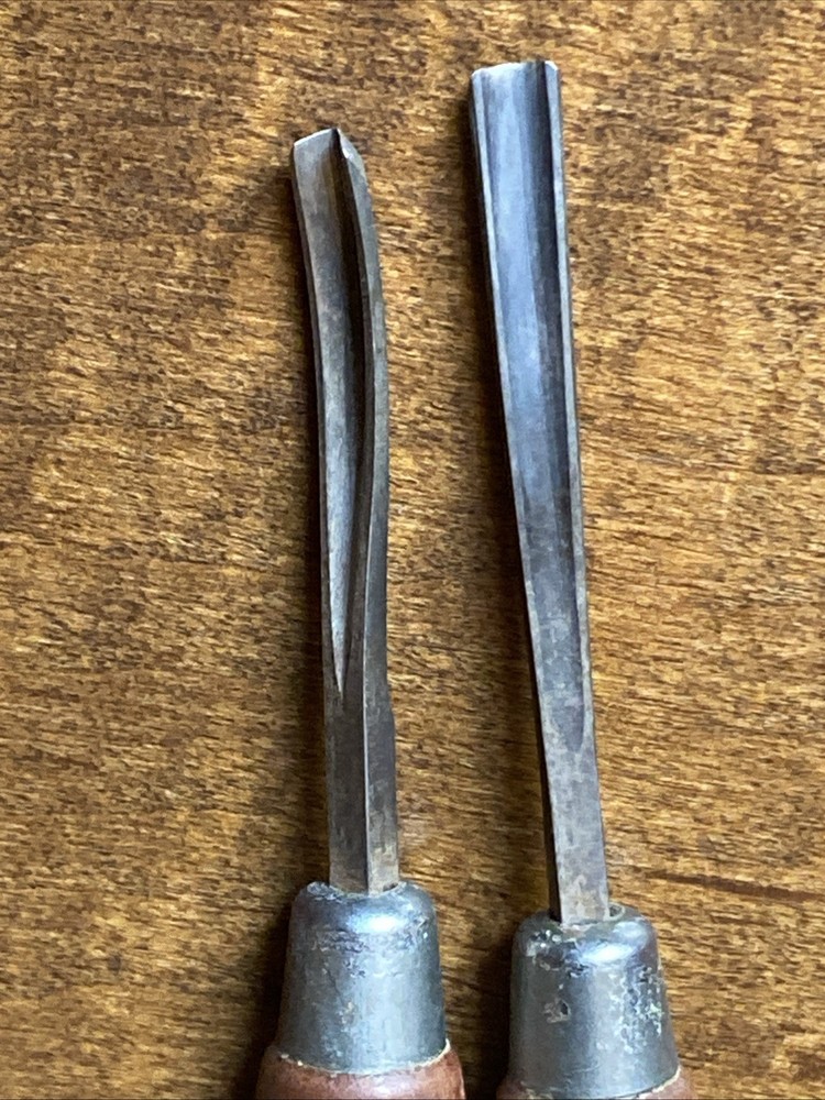 2pc Marples V-Parting/Gauge Woodcarving Chisel Set