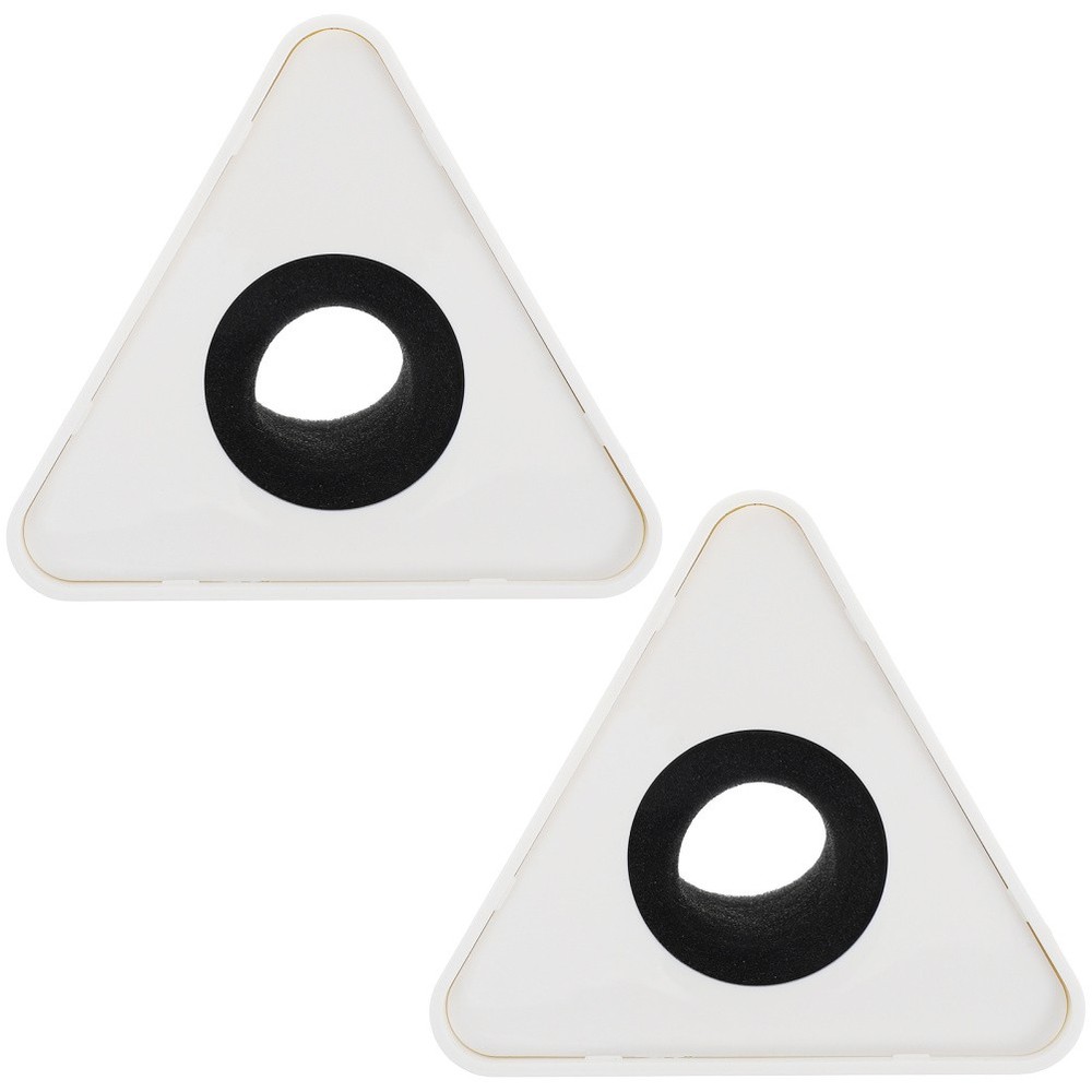 2 Pcs Triangular Interview Logo Mic Flag Station Microphone Clip