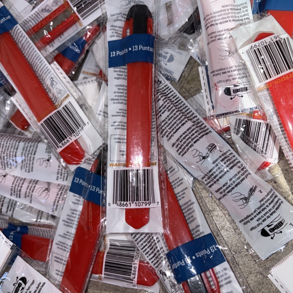 🔥90 COUNT🔥 Warner Snap Off Knife, 13 Point