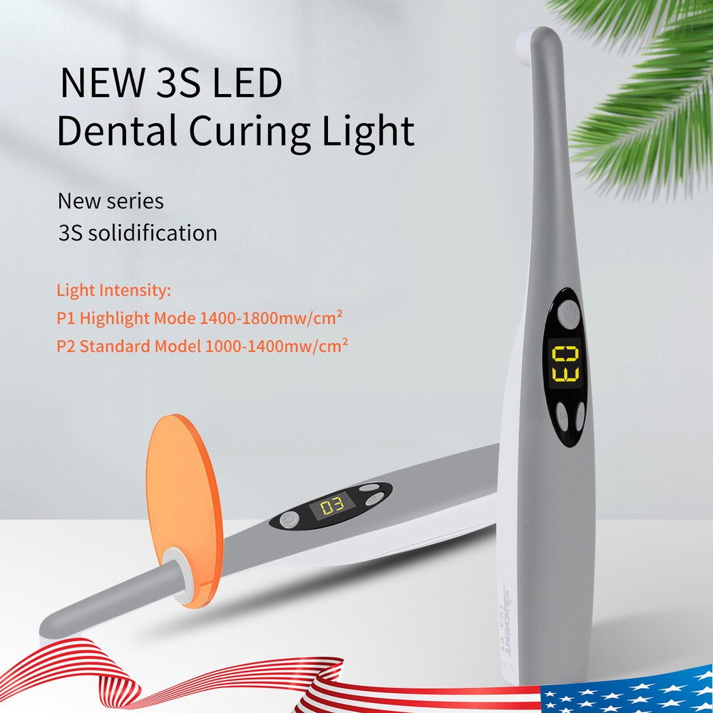 Dental Cordless Curing Light 3 Second LED Light Cure Lamp 3 Modes LV-3