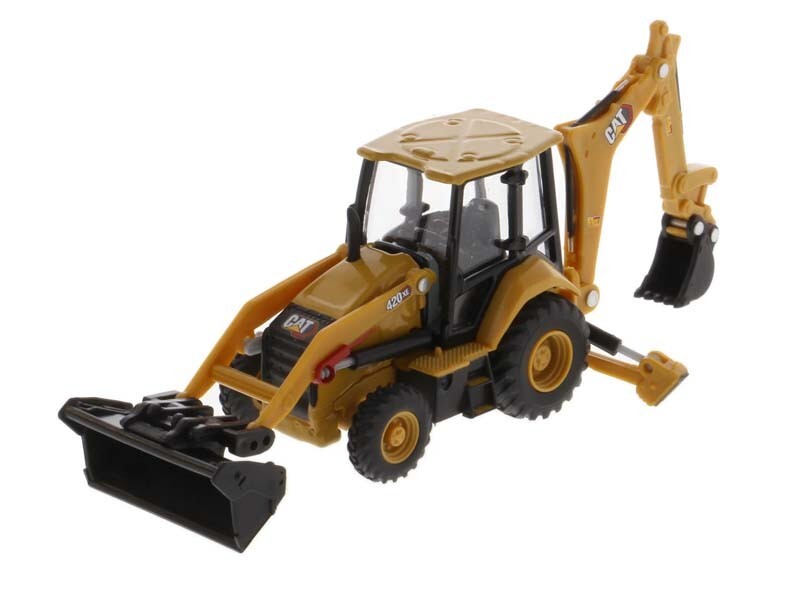 CAT 420 XE Backhoe Loader w/ Work Tools 1:64 Scale Model - Diecast Masters 85765