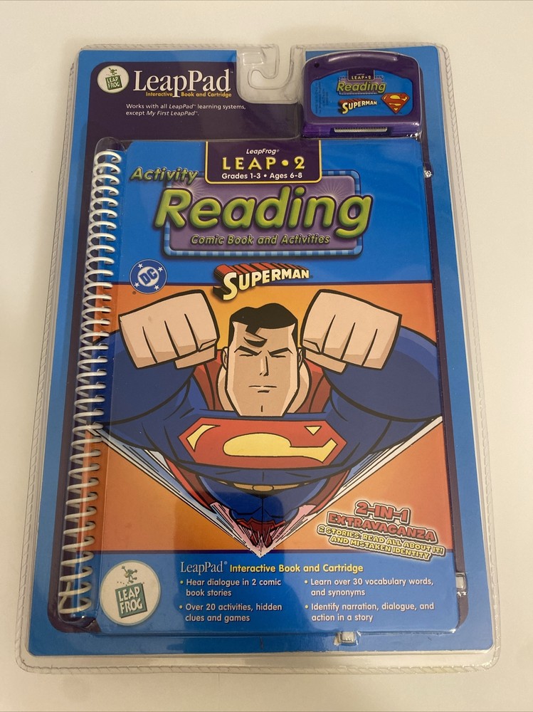 Leap Pad Leap 2 Reading Comic & Activities SUPERMAN Learning  Game Sealed zae