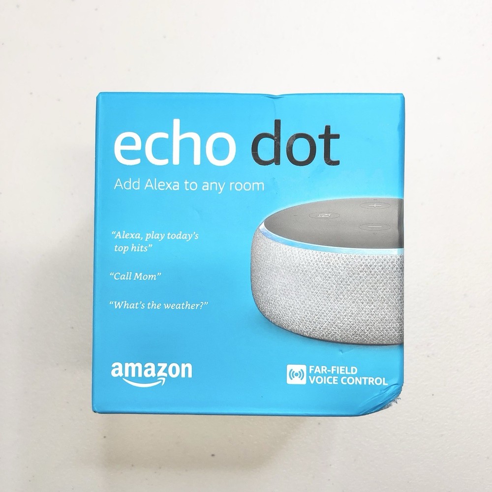Amazon Echo Dot (3rd Gen) Gray Smart Speaker Alexa Bluetooth Wi-Fi Voice Control
