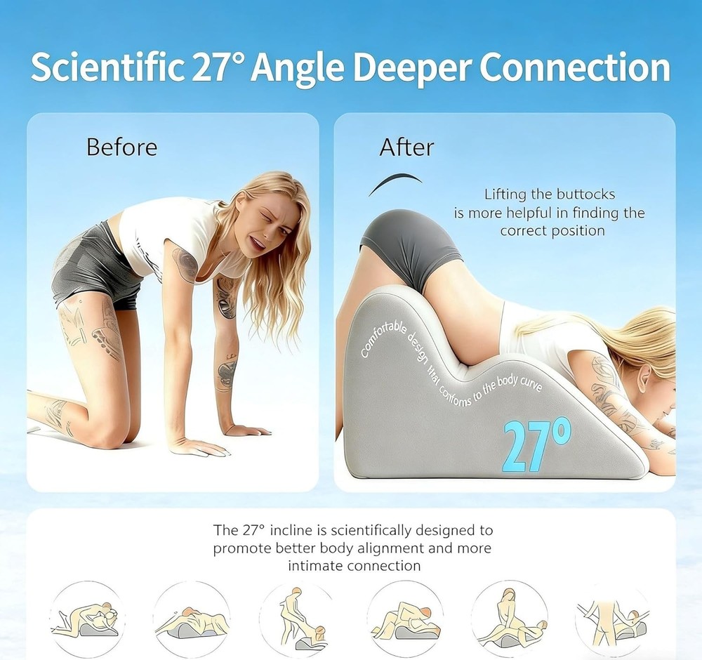 Sweet Spot Pillow, Couples Pillow, 27°Angle Perfect Position Back Support