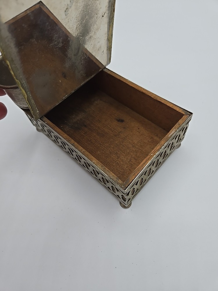 Vintage Brass Cigar Box, Holder, And Snuff
