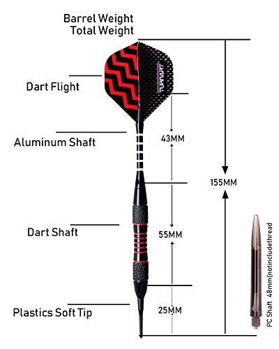 Darts Plastic Tip Professional Soft Tip Darts Set for Electronic Dartboard Blue