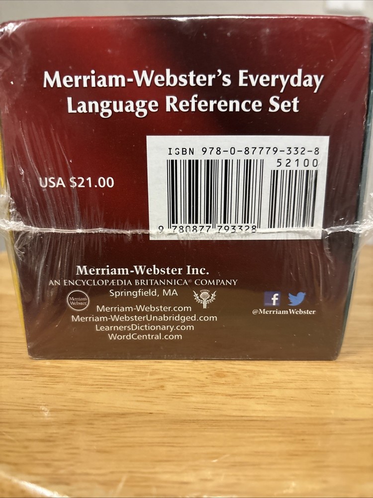 Merriam-Webster's Everyday Language Reference Set 3-Book Boxed Set Dictionaries
