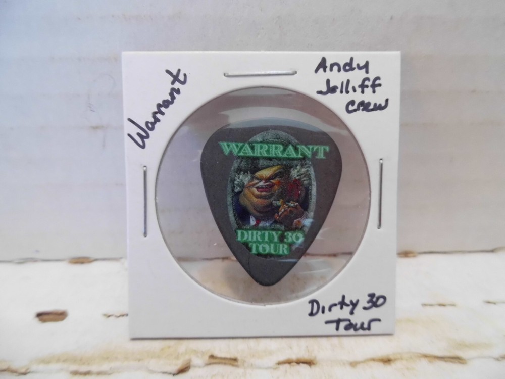 WARRANT "ANDY JELLIFF CREW" GUITAR PICK~READ DESCRIPTION #21~15