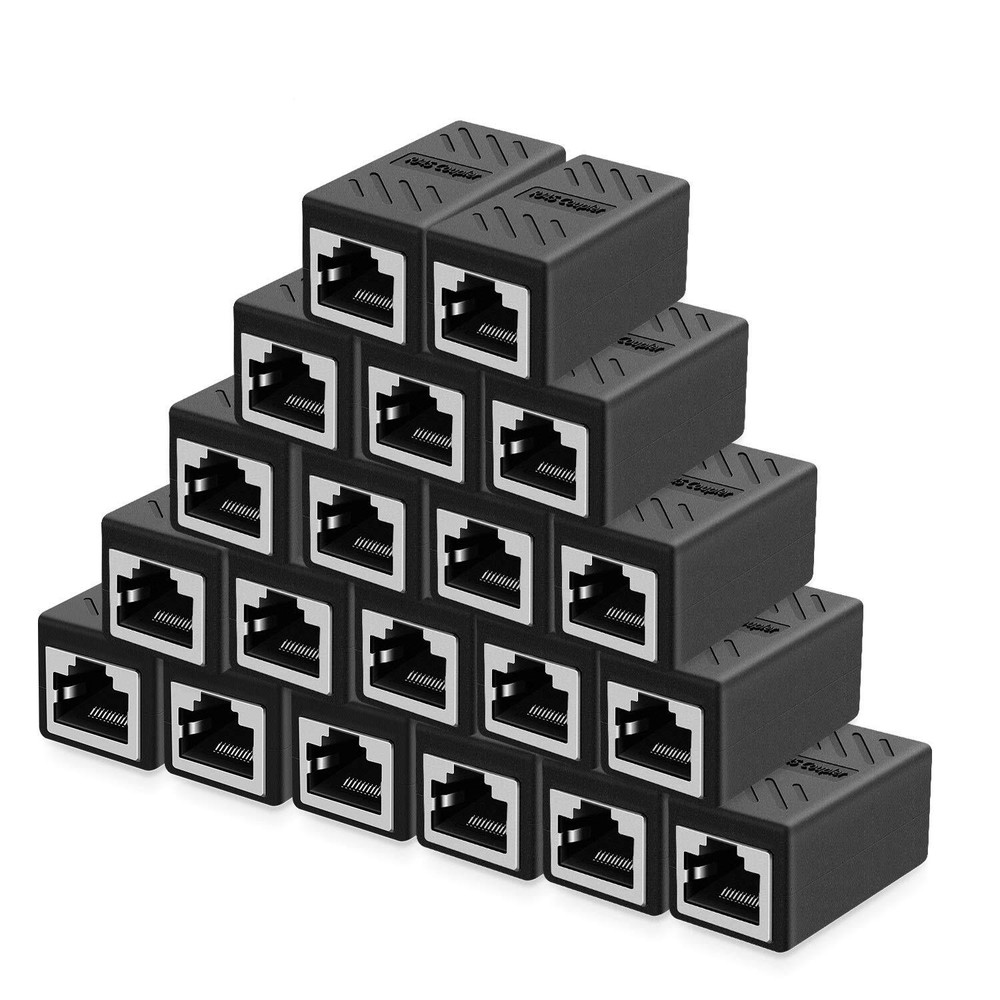 RJ45 Inline Coupler Cat6/Cat5e Ethernet Network Cable Extender Connector Lot